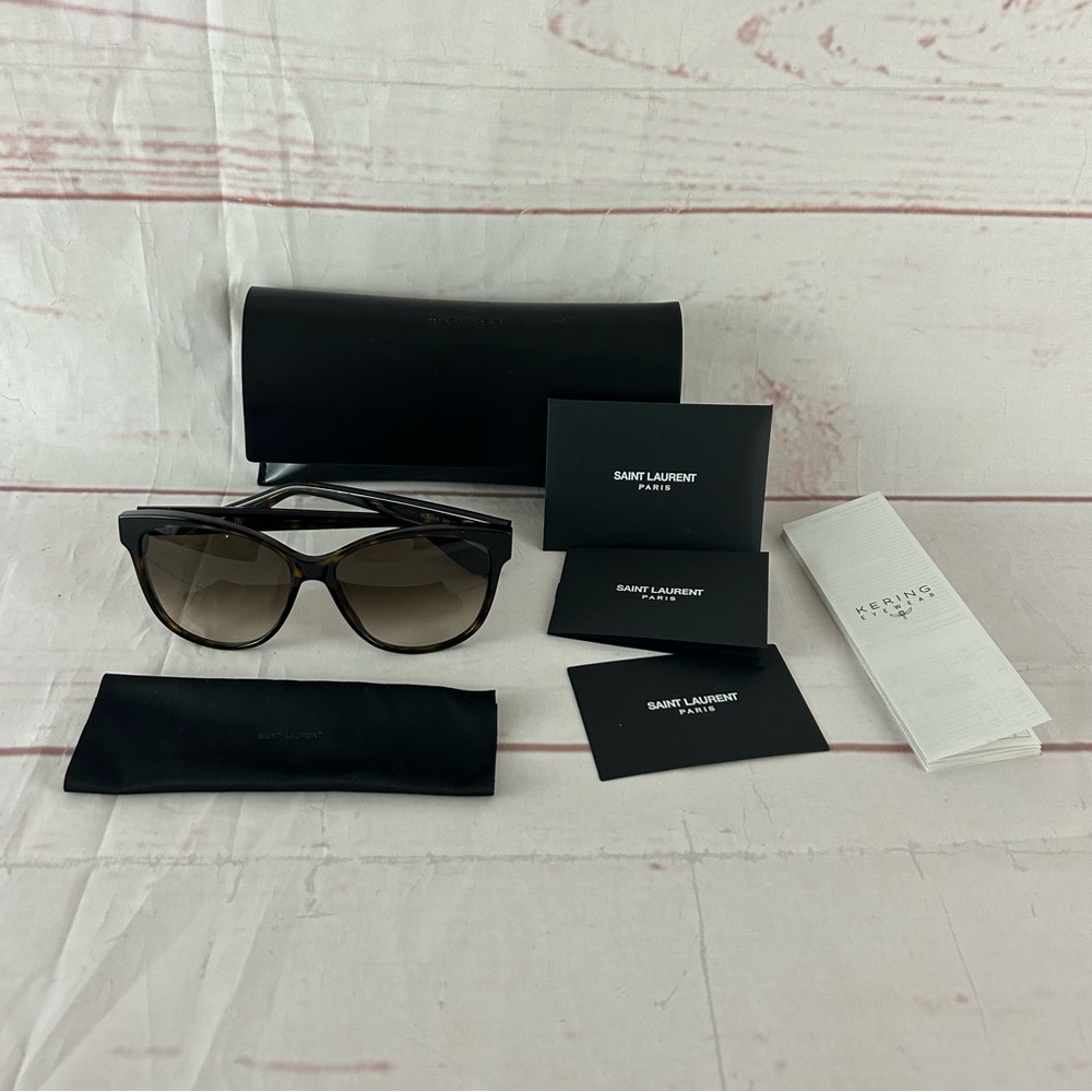Saint Laurent SL M23/K 002 Havana Brown Women’s Cat Eye Sunglasses
